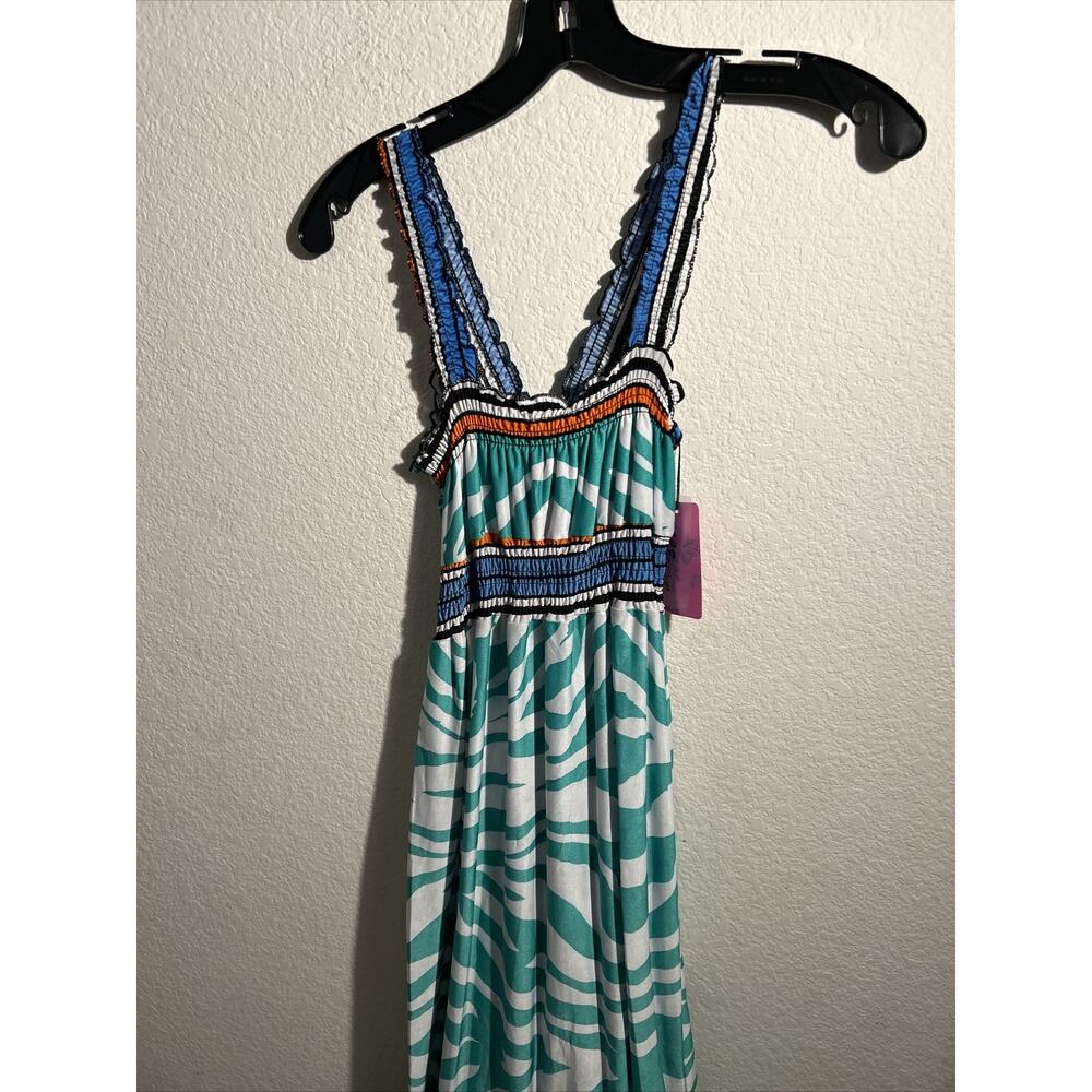 Women’s Ace Fashion Multi Color Summer Dress NWT XLarge Long - Picture 2 of 3